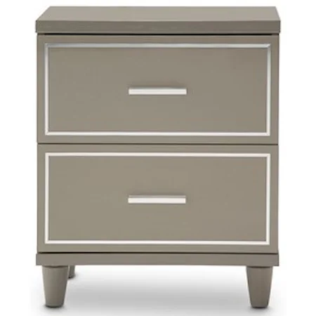 Contemporary 2-Drawer Nightstand